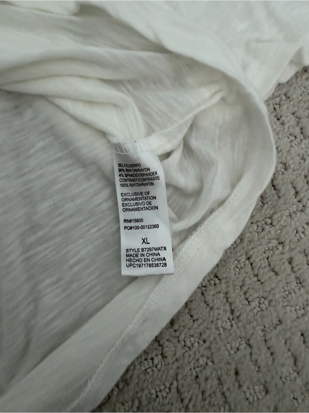 Cottagecore Democracy White Lace Henley Top XL - Picture 5 of 5